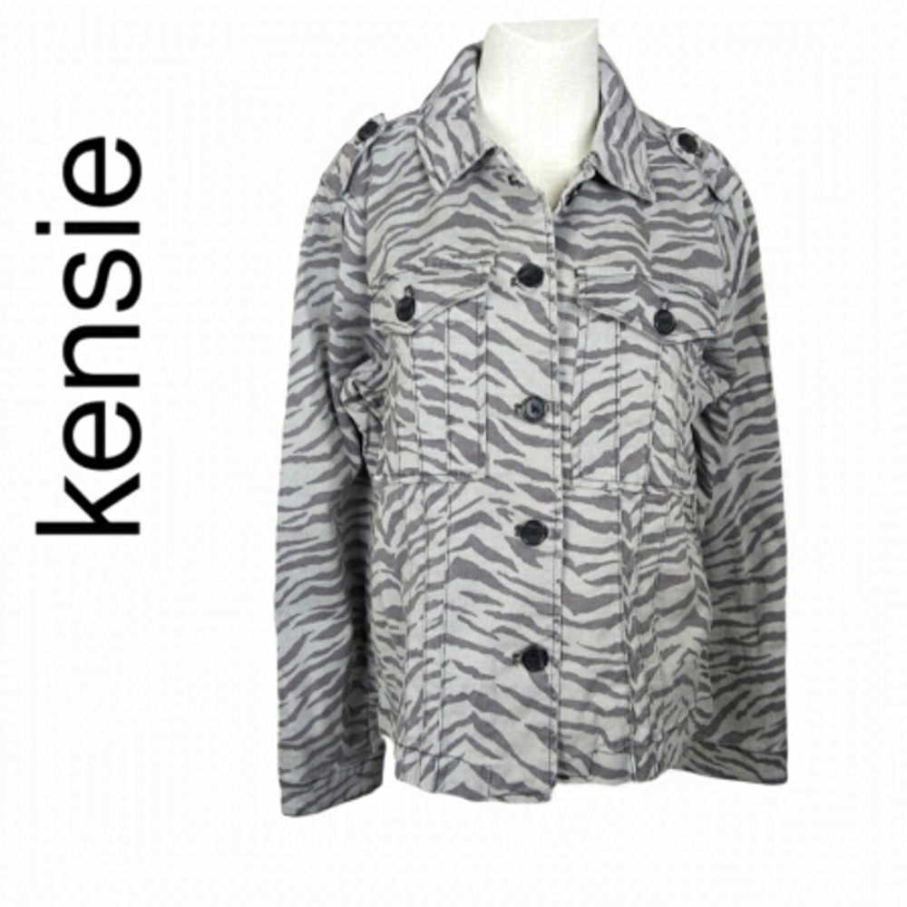 Kensie‎ Zebra-Print Coat